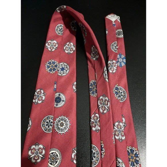 Christian Dior Monsieur Italian Silk Woven Red Tie - Picture 5 of 6